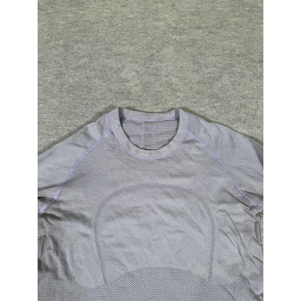 Lululemon Swiftly Tech Shirt Womens 6 Gray Long Sleeve Thumbholes Run Yoga